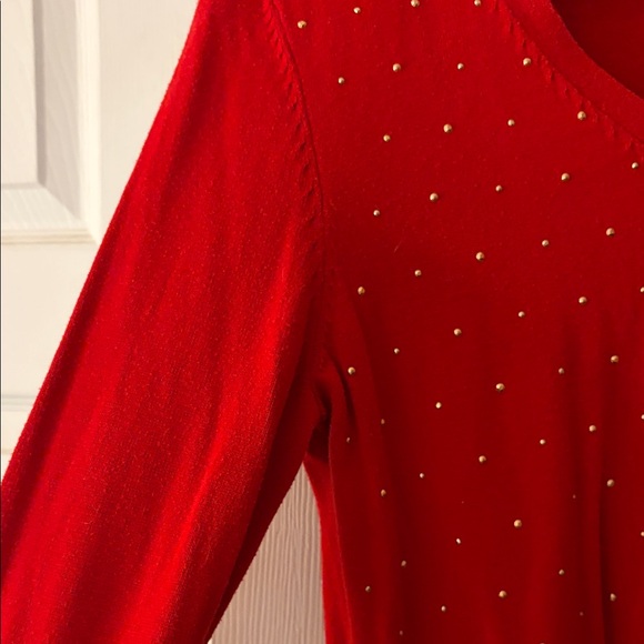 Tommy Hilfiger Red Sparkly Sweater - Picture 6 of 7